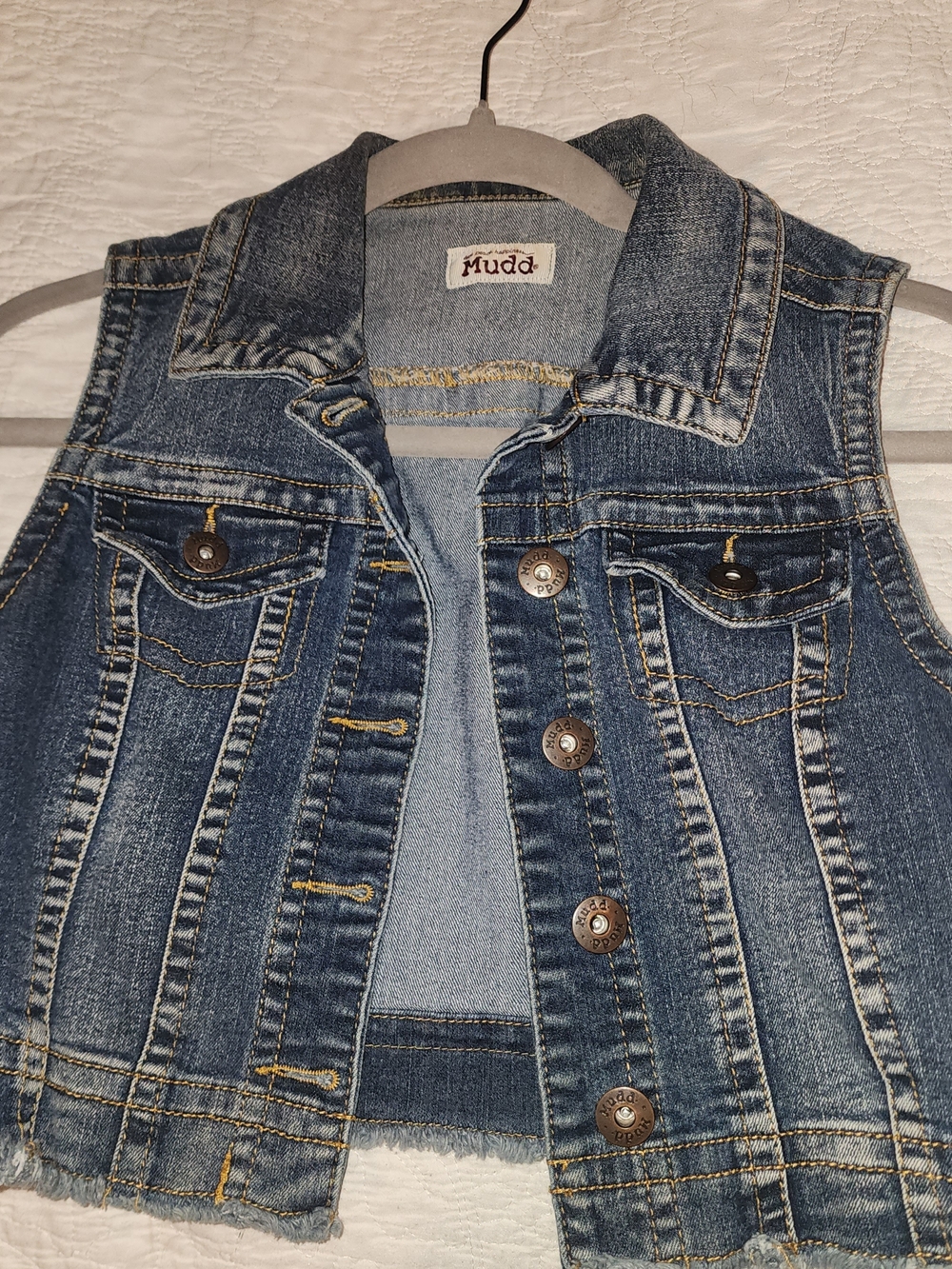 Mudd Denim Vest - Classic Medium Blue